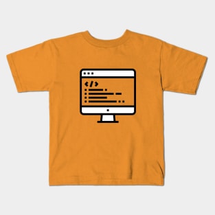 COMPUTADORA DE ESCRITORIO CON ALGORITMO Kids T-Shirt